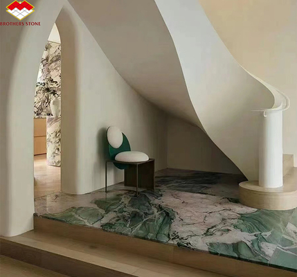 Moderne calcietmarmervloeren Bata Smaragdgroen kwartsiteslaag voor hotelwandpaneel
