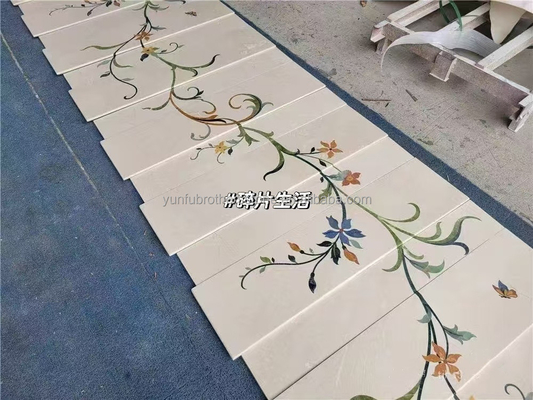 Moderne design stijl Anti-glij Beige marmeren trap tapijt voor natuurlijke stenen treden
