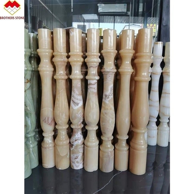 Hotel of villa op maat Wit marmer Alabaster Trap Baluster Moderne design stijl