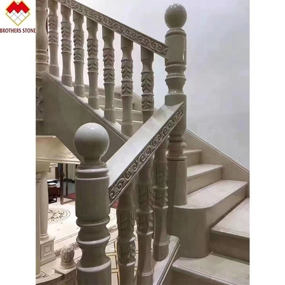 Calcite marmeren balkon handgrepen voor binnen steen trap trappen tegen betaalbare prijs