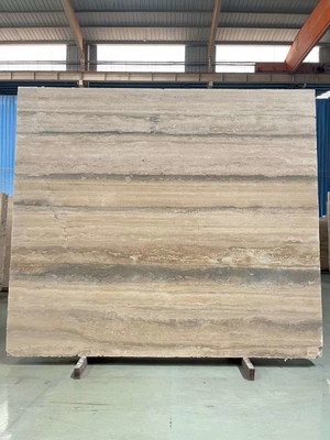12x24 inch Grote grijze aders Beige travertijn vloerplaat in goede staat in moderne design stijl