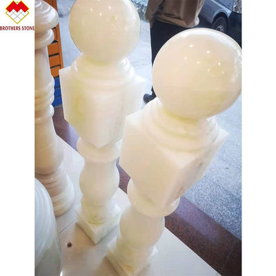 Elegante witte oniks marmeren stenen baluster voor trappen in Noord- en Latijns-Amerika