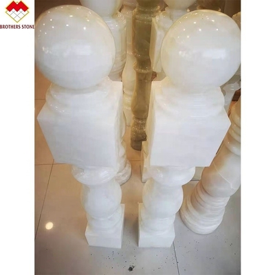 Wit Onyx Marmeren Steen Granite Railing Handrail Balauster Balustrade voor Trap in Appartement