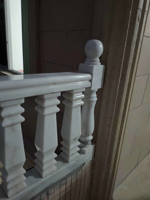 Trappenrails Handgrepen Wit Marmeren Steen Granite Railing Handgrepen Steen Balustrade
