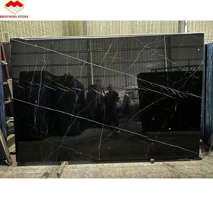 Modern Design Hotel Nero Marquina Big Slab Zimbabwe Zwarte marmeren vloeren en trappen