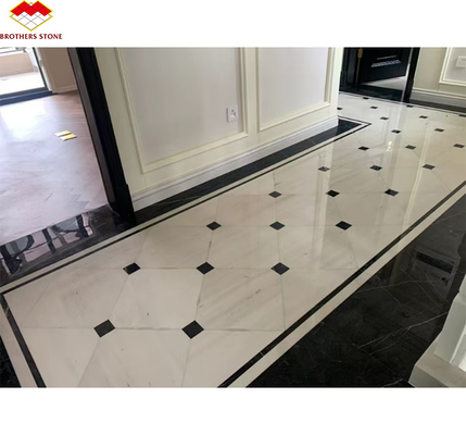 Modern Design Hotel Nero Marquina Big Slab Zimbabwe Zwarte marmeren vloeren en trappen