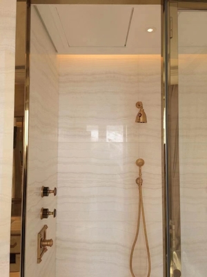 Indoor Wasbak Component Translucent White Gold Vein Hout Look Onyx Marmer Slab voor Grade Wand en vloer tegels