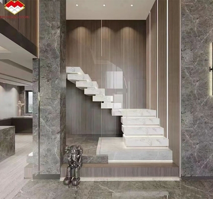 Interieur Huishoudelijk meubilair Trapstap lichtontwerp met moderne kunstmatige gesinterde steen