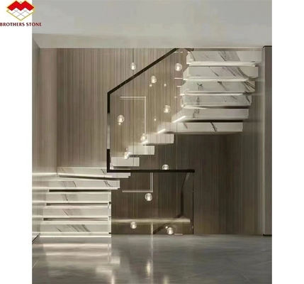 Op maat gesneden gesinterde stenen trappen voor luxe modern ontwerp in verschillende kleuren