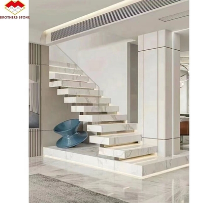 Op maat gesneden gesinterde stenen trappen voor luxe modern ontwerp in verschillende kleuren