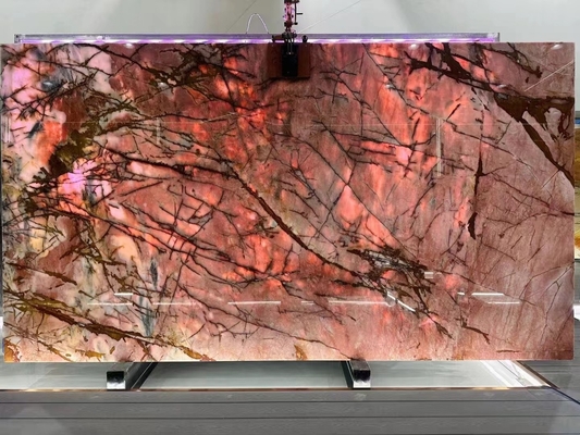 Moderne design Doorzichtige roze kwartsitsteen Ideaal voor aan tafel en aan tafel