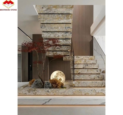 Kunstmatige stenen trapmateriaal Modern ontwerp Luxe binnenshuis niet-glijvloertegels