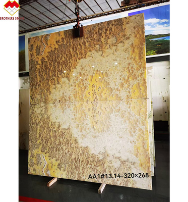 Droomende groene jade marmer onyx plaat voor villa tafeltop aan tafel en wandpaneel vloer