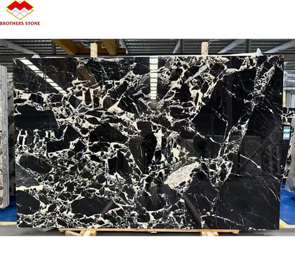 Gepolijst Napoleno Zwart Marmer Glanzend Steen voor Hotel Villa Lang Muur Panel Floor Tile
