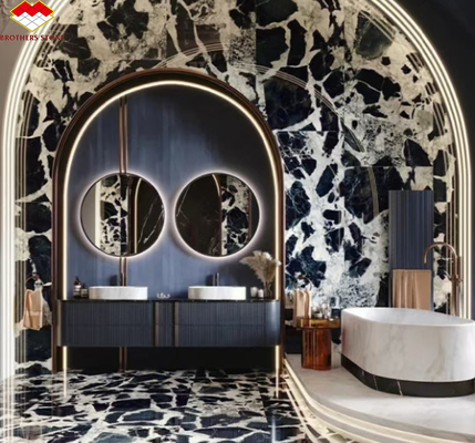 Gepolijst Napoleno Zwart Marmer Glanzend Steen voor Hotel Villa Lang Muur Panel Floor Tile