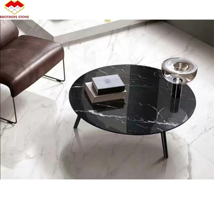 Moderne Nero Marquina Zwart Wit Stipe Marmer Gepolijst Natuurlijke Grote Platen voor Indoor Hotel Villa