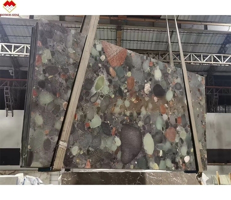 Luxe Brazilia Groen Marinace Groen Quartzite Lederafwerking Oppervlak voor moderne stijl