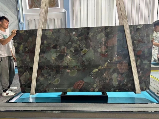 Luxe Brazilia Groen Marinace Groen Quartzite Lederafwerking Oppervlak voor moderne stijl