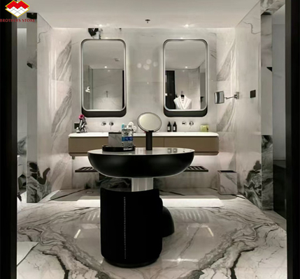 Moderne design stijl Panda wit marmer Verhoog uw hotel muur vloer en trappen tegels