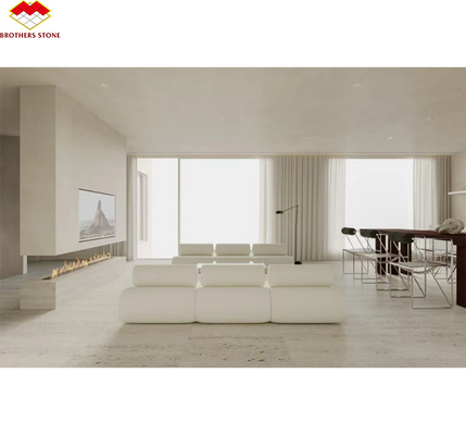Marmeren travertijnsteen grote plaat gepolijst voor modern hotel villa interieurontwerp
