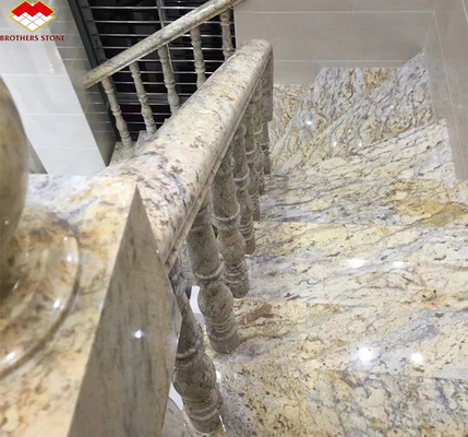 Luxe goud granit steen grote platen gepolijst gepolijst voor villa trap grafisch ontwerp