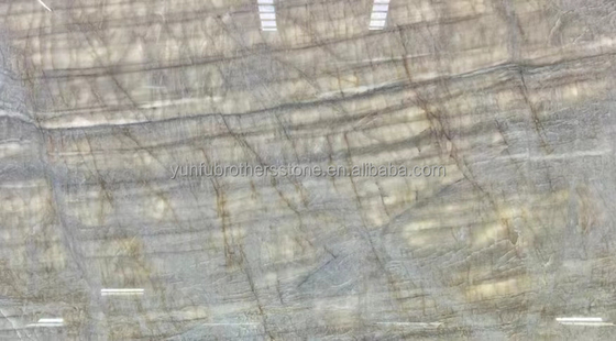 Braziliaanse natuurlijke kristal kwartsit steen licht beige Taj Mahal marmer voor tafelborden 18 mm