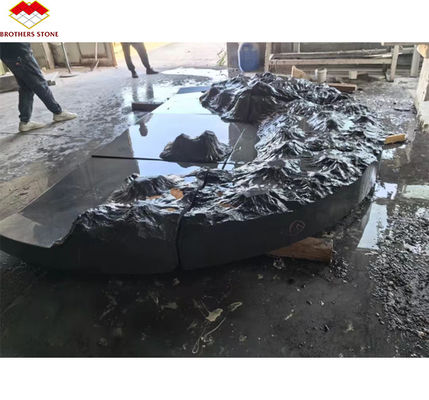 Moderne ontwerpstijl Shanxi Zwarte granieten blokken 18 mm dik Absolute Zwarte granieten plaat