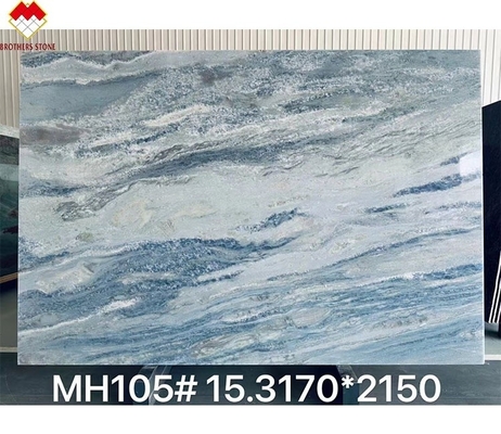 FOB Trade achtergrondverlichting Blauw Roma Quartzite Slab Ideaal voor een vanity countertop in Brazilië