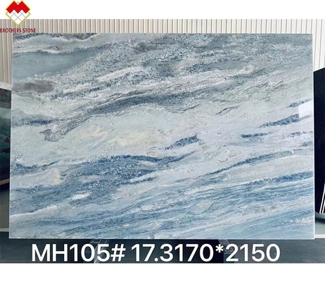 FOB Trade achtergrondverlichting Blauw Roma Quartzite Slab Ideaal voor een vanity countertop in Brazilië