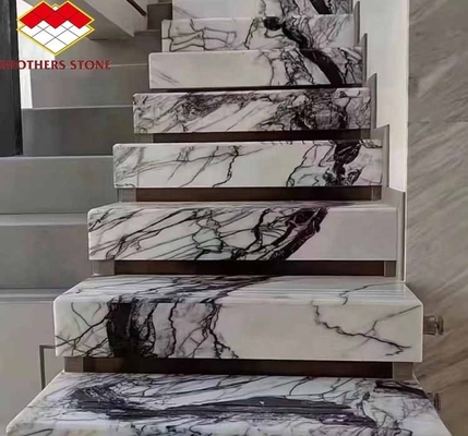 Natuurlijke steen voor de trappen Modern geurige sneeuw Plum Home Steen vorm Big Slab