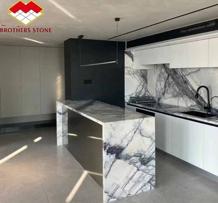 Natuurlijke steen voor de trappen Modern geurige sneeuw Plum Home Steen vorm Big Slab