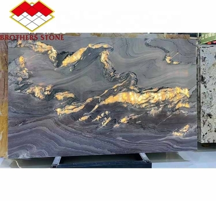 Gepolijste Paarse Marmeren Steen Grote Slab Eettafel voor Moderne Slaapkamer Design