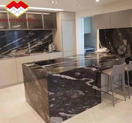 Gepolijste natuursteen Kosmisch goud Granit voor koffietafel en bureaubladen Moderne look
