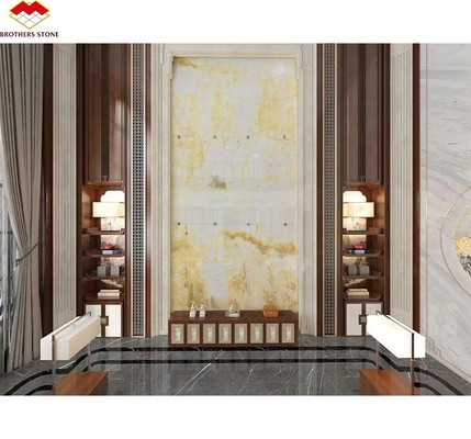 Interieur Home Muurpaneel Decor met moderne achtergrondverlichting Onyx Marmer TV achtergrondpaneel
