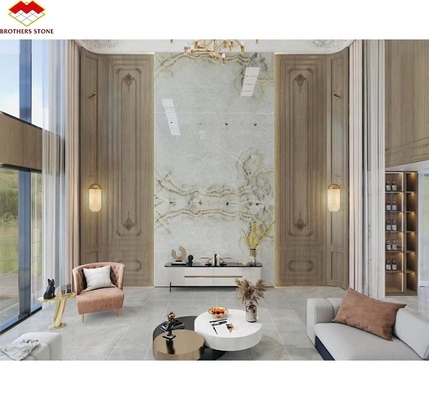 Interieur Home Muurpaneel Decor met moderne achtergrondverlichting Onyx Marmer TV achtergrondpaneel