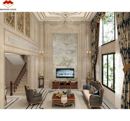 Interieur Home Muurpaneel Decor met moderne achtergrondverlichting Onyx Marmer TV achtergrondpaneel