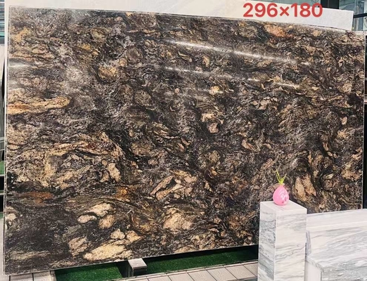 Luxe moderne gepolijst zwartgoud aders kwartsit steen Brazilië natuurlijke kosmische zwarte graniet ijdelheid top keuken badkamer villa's