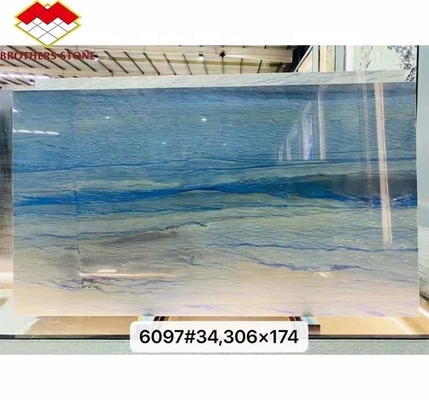 Direct verkopen Honed Azul Imperial Slab Blue Sky Quartzite Grand Skylight Marble Tile