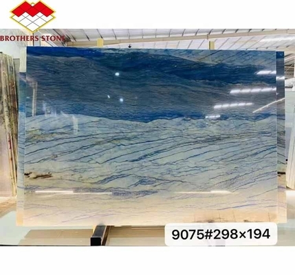 Direct verkopen Honed Azul Imperial Slab Blue Sky Quartzite Grand Skylight Marble Tile