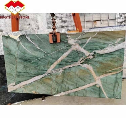 Natuursteen Brazilië Marmer achtergrondverlichting Sodalite Groene Quartziet voor slaapkamerontwerp ideeën