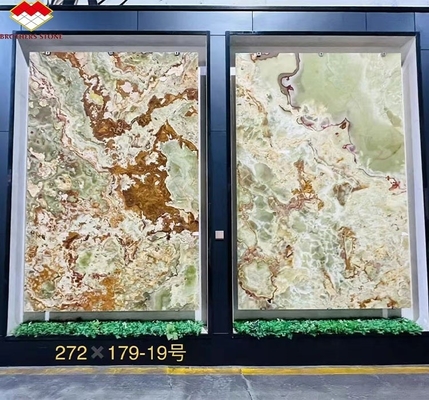 Groen-oniks marmeren achtergrondpaneel voor modern grafisch ontwerp en muurdecoratie