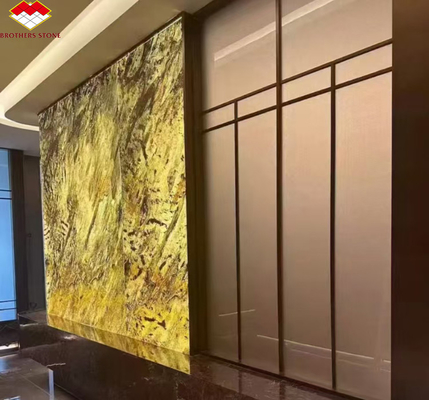 Ultra-dunne achtergrondverlichte stenen panelen voor modern interieur in villa's en hotels