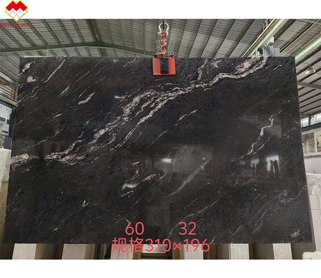 Gepolijste Gucci Black Cosmic Granite Slab uit Brazilië voor moderne keuken en badkamer