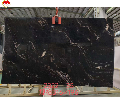 Gepolijste Gucci Black Cosmic Granite Slab uit Brazilië voor moderne keuken en badkamer