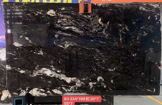 Gepolijste Gucci Black Cosmic Granite Slab uit Brazilië voor moderne keuken en badkamer