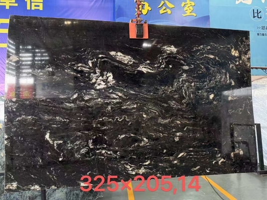 Gepolijste Gucci Black Cosmic Granite Slab uit Brazilië voor moderne keuken en badkamer