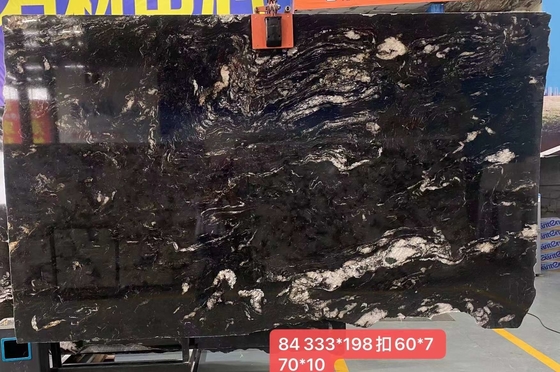 Gepolijste Gucci Black Cosmic Granite Slab uit Brazilië voor moderne keuken en badkamer
