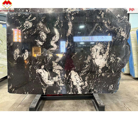 Component Lavabo Gepolijst Zwart Quartzite Vanity Top voor Eind Badkamer Ontwerp in Brazilië
