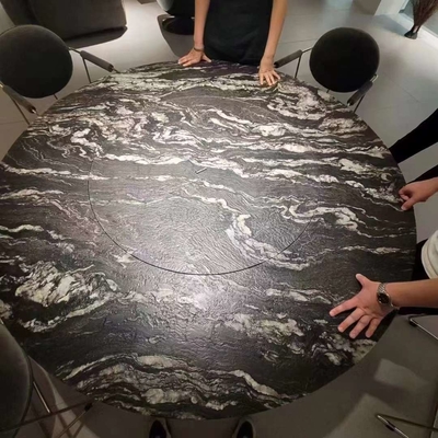 Component Lavabo Gepolijst Zwart Quartzite Vanity Top voor Eind Badkamer Ontwerp in Brazilië
