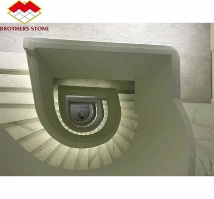 Foshan Custom Modern Gekleurde Marmer Grote Slab Snijdt naar maat Trappen voor Huis Interieurontwerp